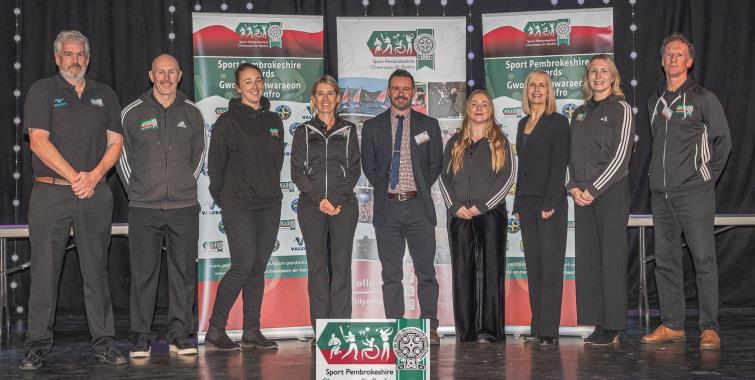 Matthew Freeman and his Sport Pembrokeshire  team-mates